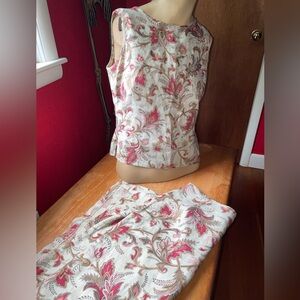 Vintage Charter Club Linen Skirt Set